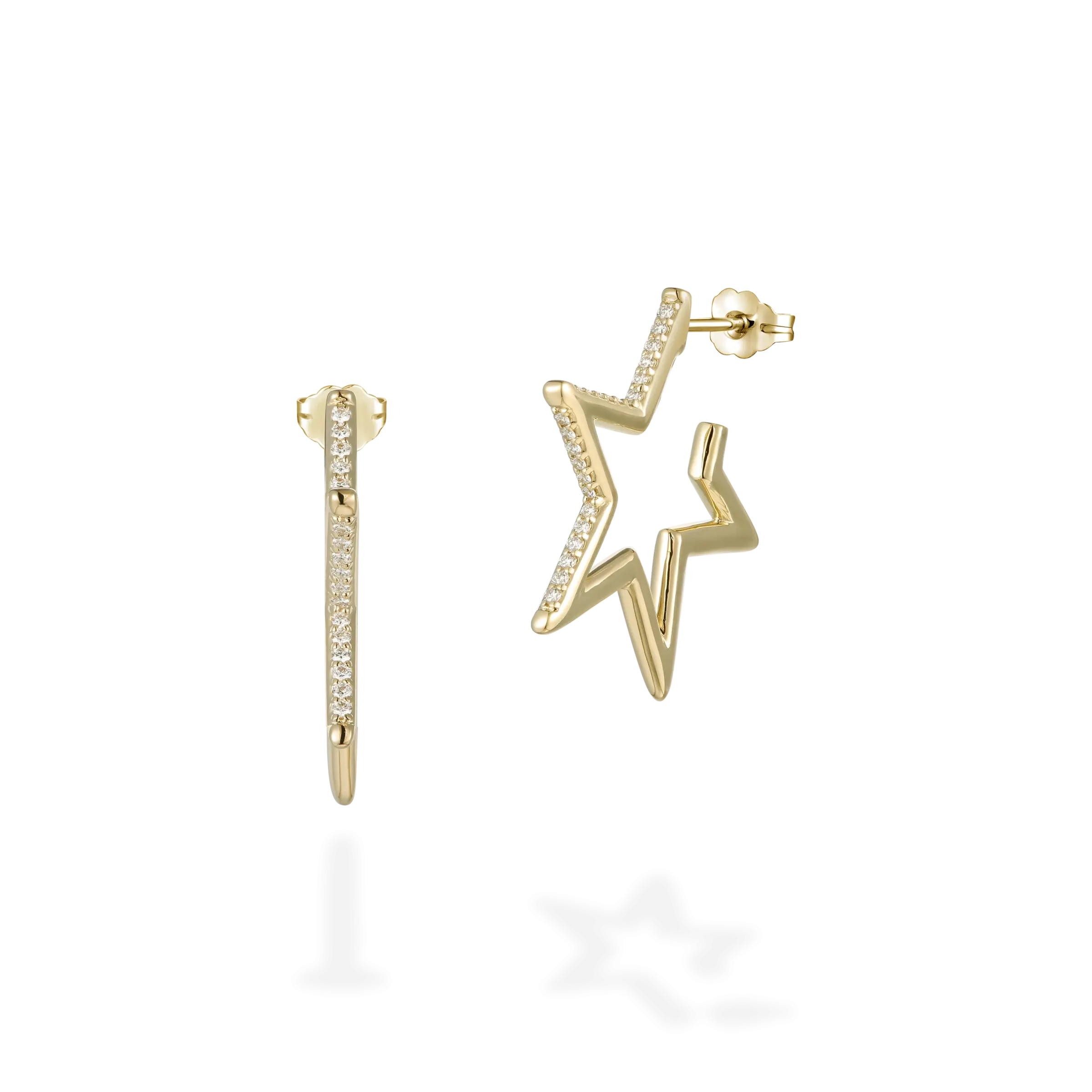Star diamond earrings